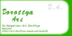 dorottya ari business card